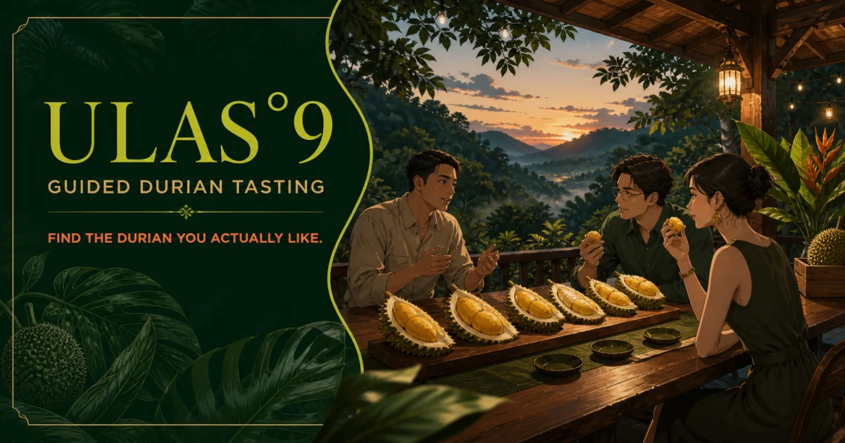 ULAS 9 fictional Malaysian seasonal durian tasting-house concept